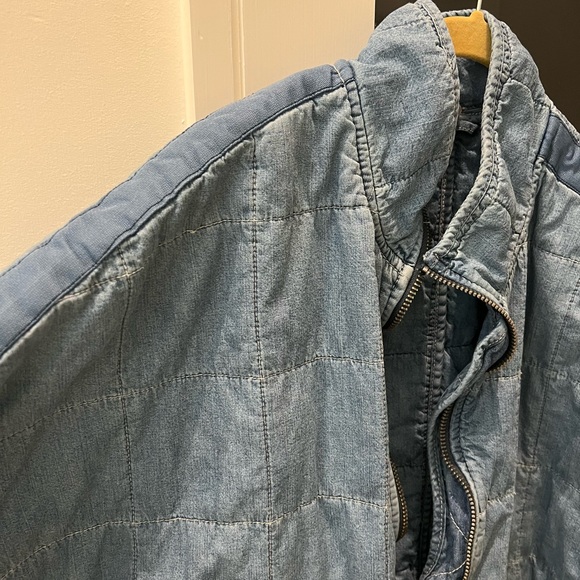 Free People Dolman Quilted Denim Jacket - color Cali Indigo - size Small - Picture 2 of 9